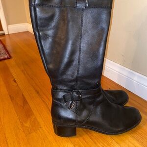 Bandolino Knee High Leather Black Boots